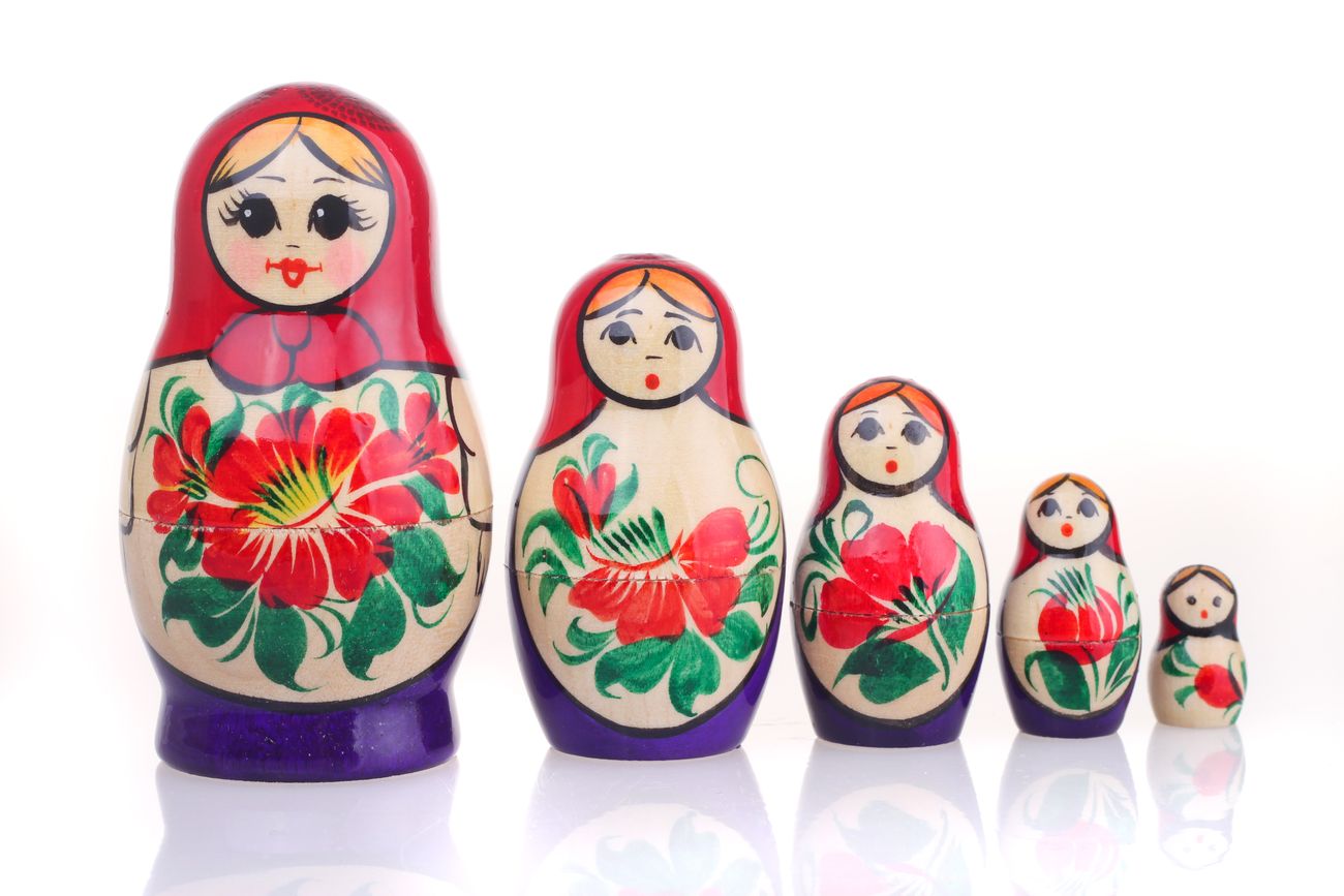 Матрешка вятская расписная, 5 мест. Купить по цене: 300 руб. в Интернет ...